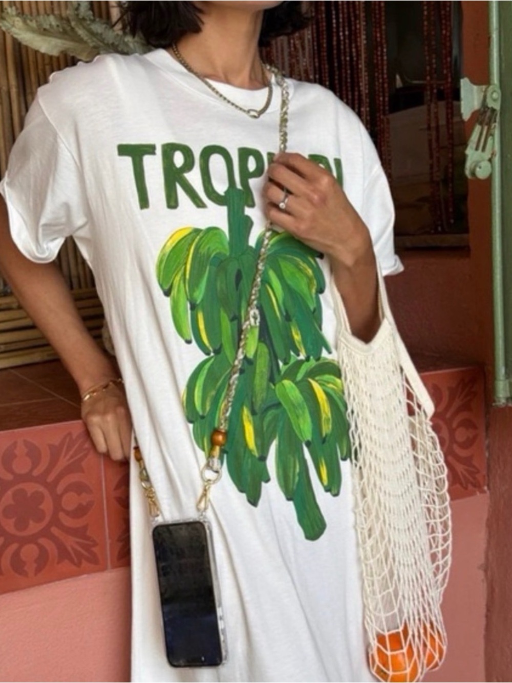 FARM Rio Tropical T-Shirt Dress
Size Large